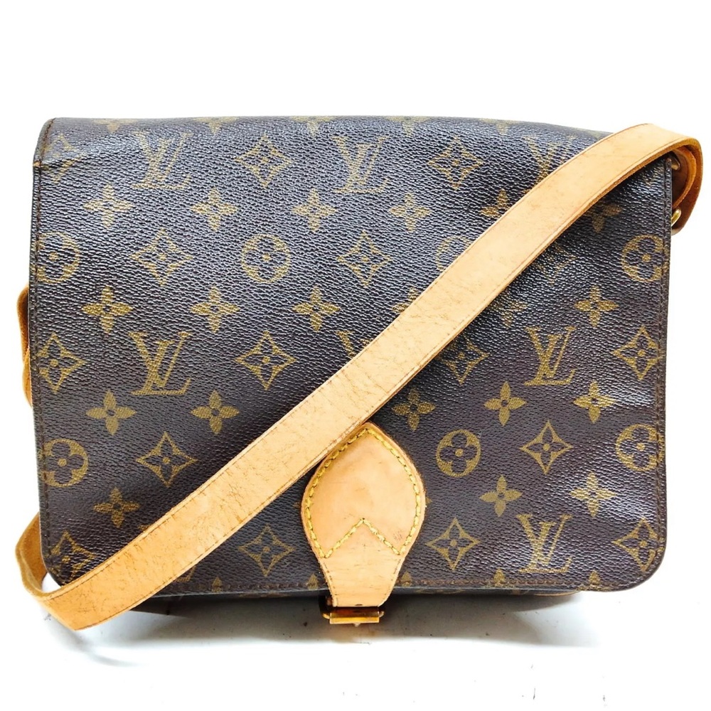LOUIS VUITTON Cartouchiere GM Monogram Crossbody Shoulder Bag Authentic SL0941